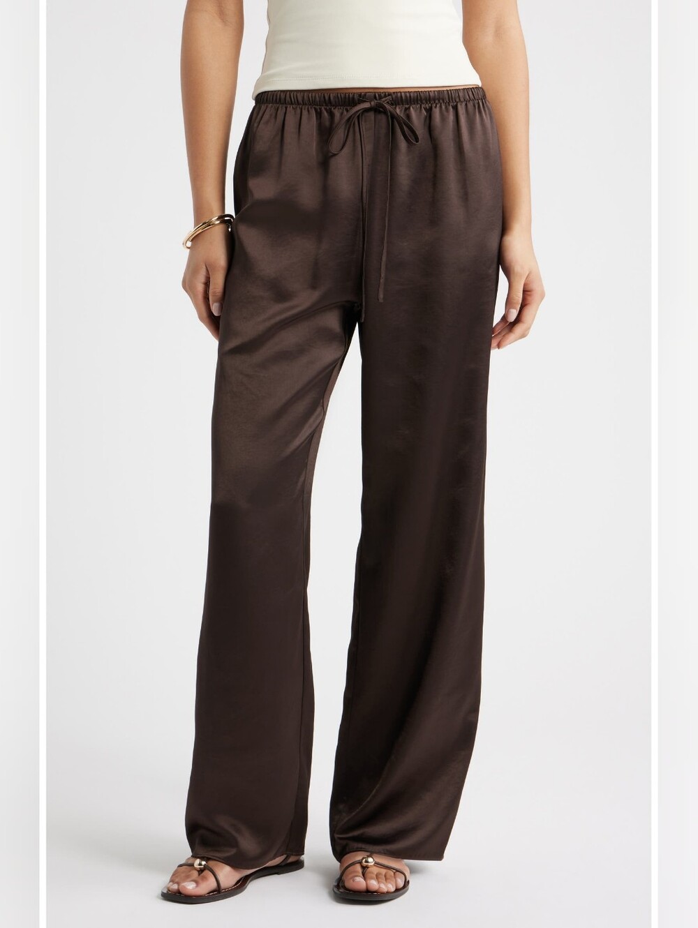 Revolve Song of Style Drawstring Satin Pants